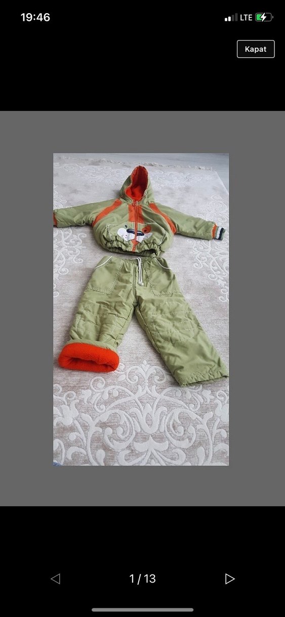 Renkli Erkek Bebek Polar Astronot Tulum - Görsel 2