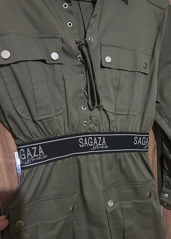 Sagaza Madrid Kahverengi Kamuflaj Desenli Kadın Ceket
