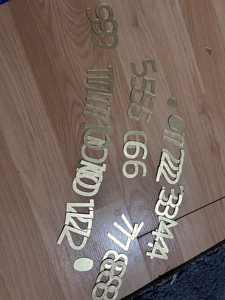 Altın Renkli Sayı Tırnak Süslemeleri - Görsel 2