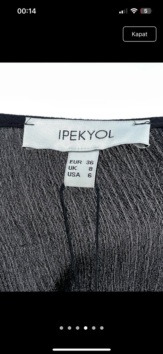 Siyah Kadın Keten Gömlek, Düğmeli, Uzun Kollu - Görsel 3