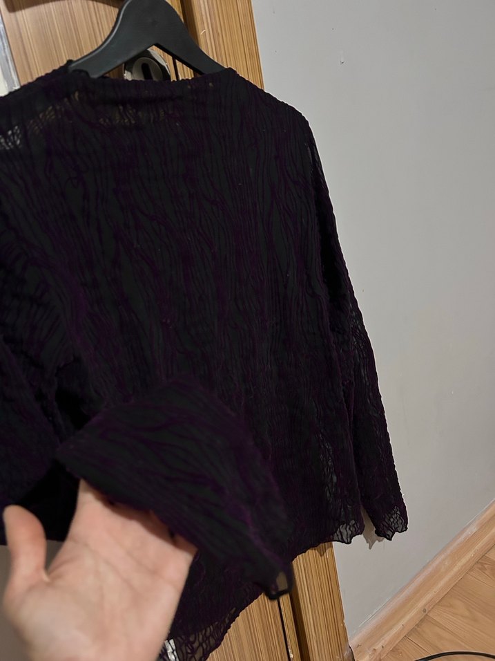 Pilili Siyah Kadın Triko Bluz - Görsel 3