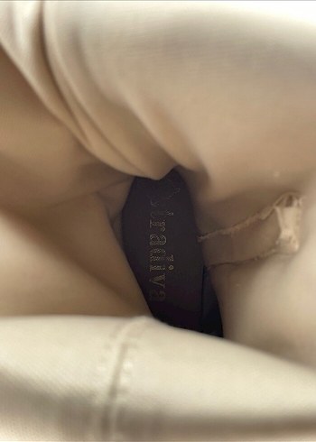 Bej Deri İnce Topuklu Dizüstü Kadın Çizme - Görsel 5