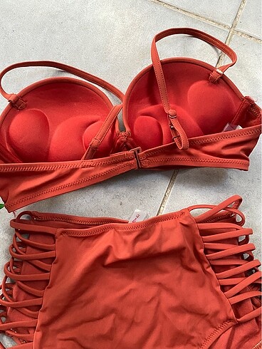 m Beden bordo Renk Bikini takım
