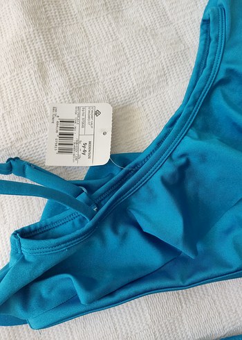 5 Yaş Beden mavi Renk Kız Çocuk Mavi Fırfırlı Bikini