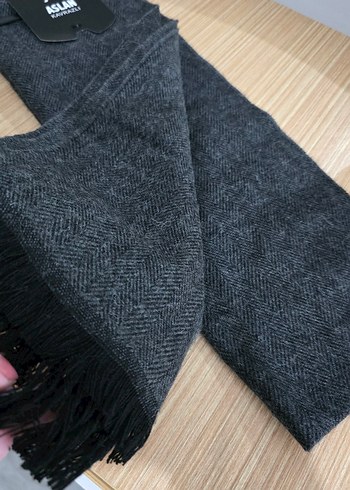 Aslan Kavrazlı Gri Akrilik Atkı - Görsel 4