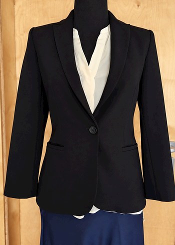 Zara Siyah Tek Dugmeli Blazer Ceket