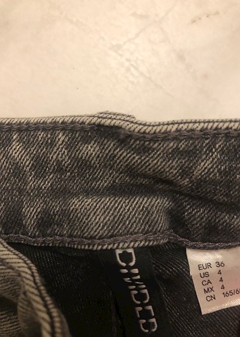 36 Beden Kadın Gri Denim Midi Jean Pantolon
