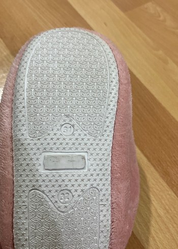 Kız Çocuk Pembe Peluş Tavşanlı Ev Terliği - Görsel 5