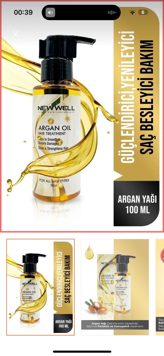 New Well Argan Yağı Saç Bakım Yağı 100 ml - Görsel 2