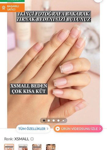 Pastel Bej Kısa Tırnak Takma - Görsel 4