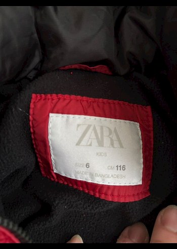 Zara Zara Kapüşonlu Kırmızı Erkek Çocuk Mont