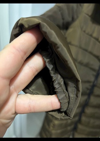 Haki kadın Kışlık Kürklü Mont - Görsel 6