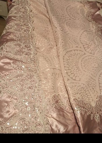 Pembe İşlemeli Dantel nevresim takımı - Görsel 4