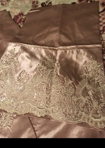 Pembe İşlemeli Dantel nevresim takımı - Görsel 2