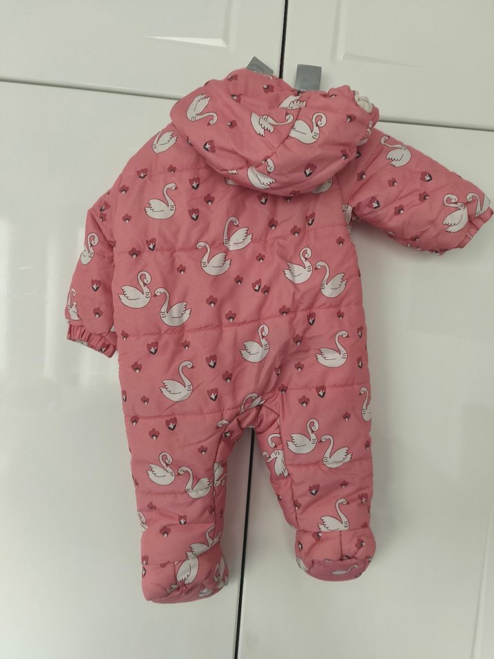 LC Waikiki Pembe Desenli Bebek Kız Tulumu - Görsel 4