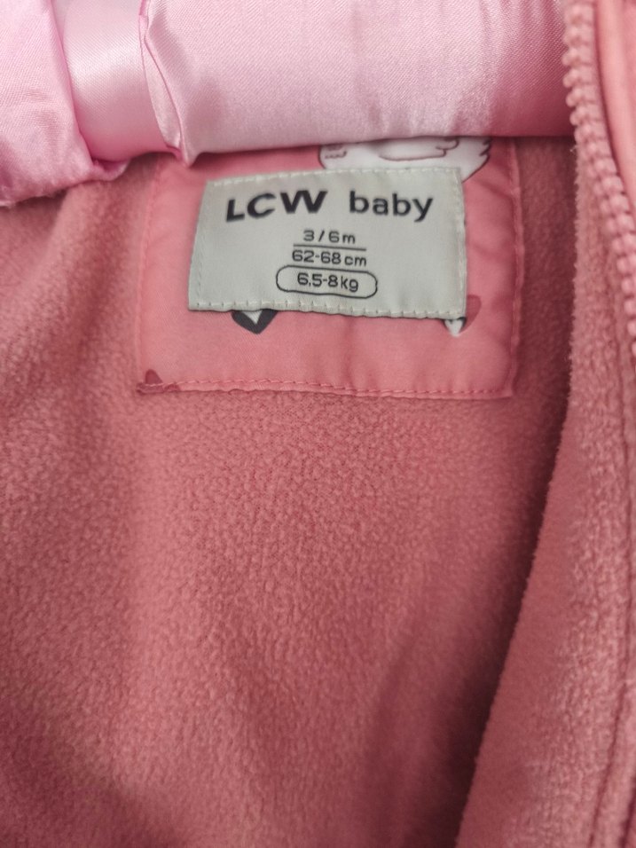 LC Waikiki Pembe Desenli Bebek Kız Tulumu - Görsel 5