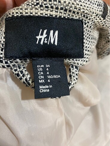 34 Beden H&m kaban