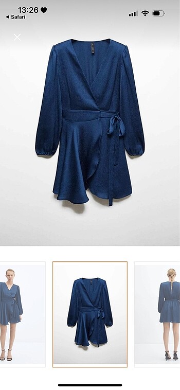 xs Beden lacivert Renk Mango elbise