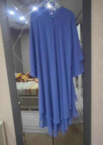 Mavi Kadın Uzun Salaş Elbise - Görsel 3