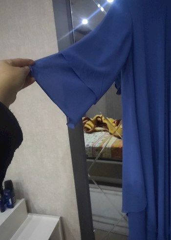 Mavi Kadın Uzun Salaş Elbise - Görsel 4