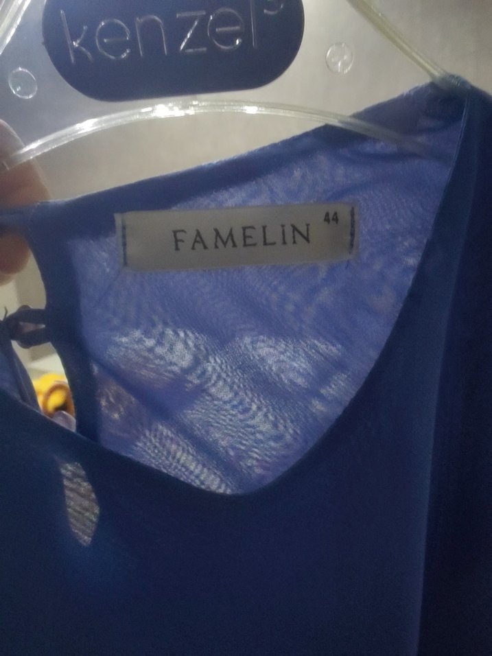 Mavi Kadın Uzun Salaş Elbise - Görsel 5