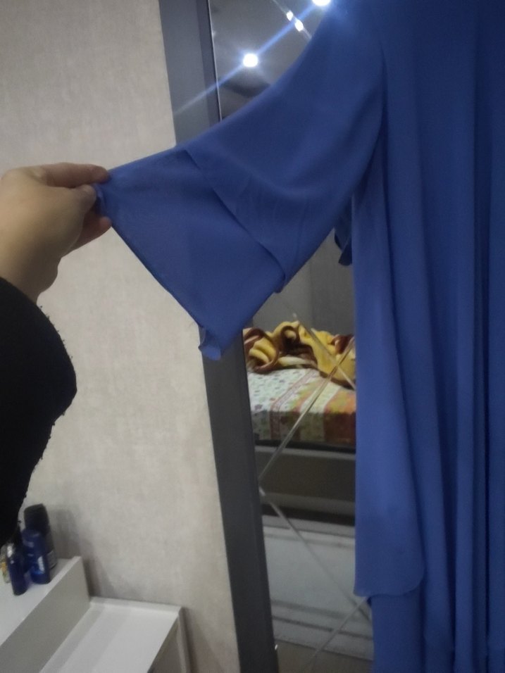 Mavi Kadın Uzun Salaş Elbise - Görsel 4