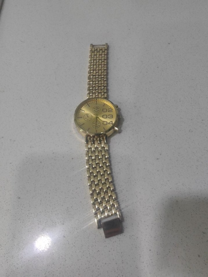 Zincir Detaylı Altın Renk Kadın Saat - Görsel 2