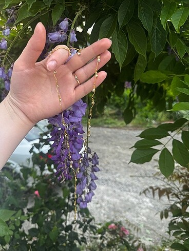 Tasarımcı incir detay Y kolye