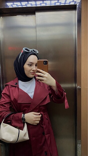 38 Beden bordo Renk Kadın trençkot