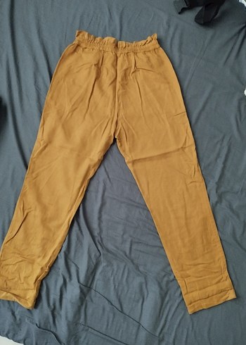 Stradivarius keten karışımlı pantolon - Görsel 3