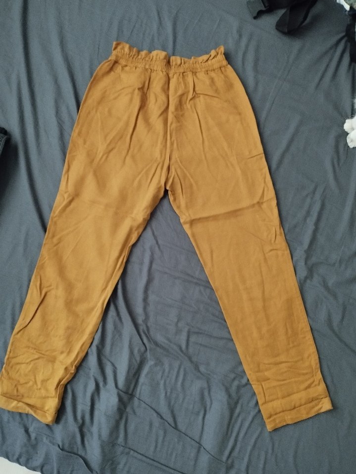 Stradivarius keten karışımlı pantolon - Görsel 3