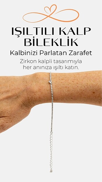 Pandora Pandora Işıltılı Kalp Tenis Bilezik