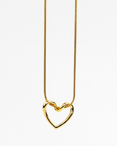 Accessorize Çelik Gold Düğüm Kalp Kolye