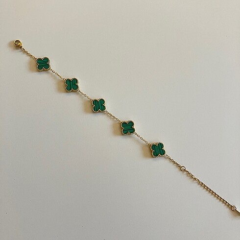 Van Cleef & Arpels Yeşil Gold Yonca Çelik Bileklik