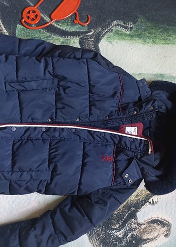 Erkek Çocuk Lacivert Kürklü Mont - Görsel 3