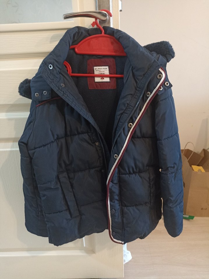 Erkek Çocuk Lacivert Kürklü Mont - Görsel 2