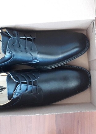Markasız Ürün 43 numara siyah deri erkek ayakkabı 