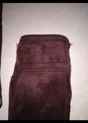 Dantel Detaylı Koyu Kahverengi Kadın Eldiven - Görsel 3