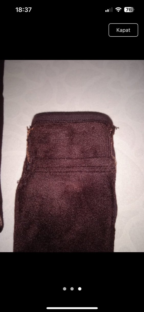 Dantel Detaylı Koyu Kahverengi Kadın Eldiven - Görsel 3