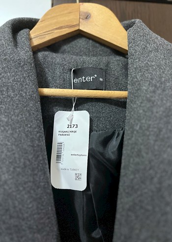 KaşeGri Uzun Kadın Kaban - Görsel 3