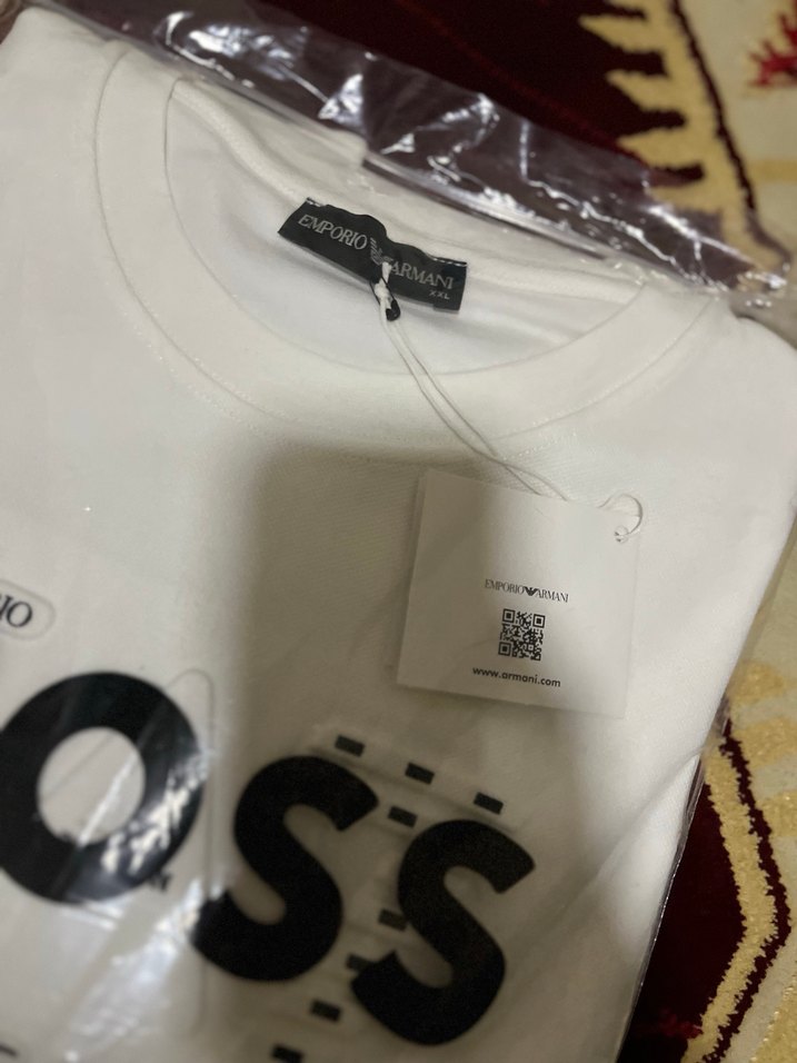 Erkek Beyaz Baskılı Pamuklu SWEATSHIRT - Görsel 3