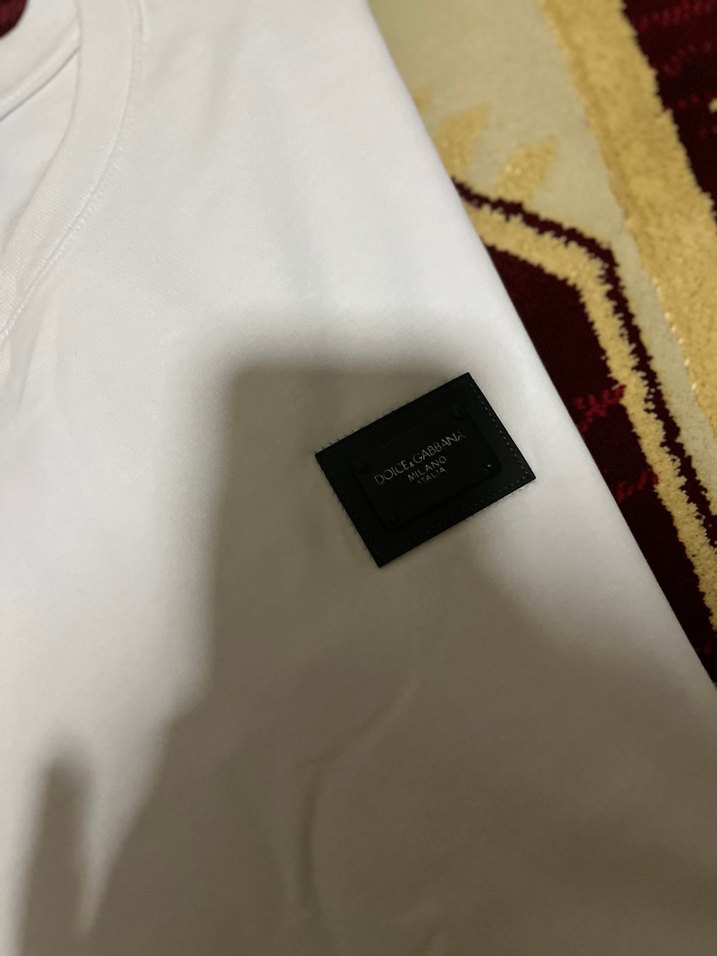 Beyaz  Kısa Kollu Pamuklu Tişört oversize - Görsel 3