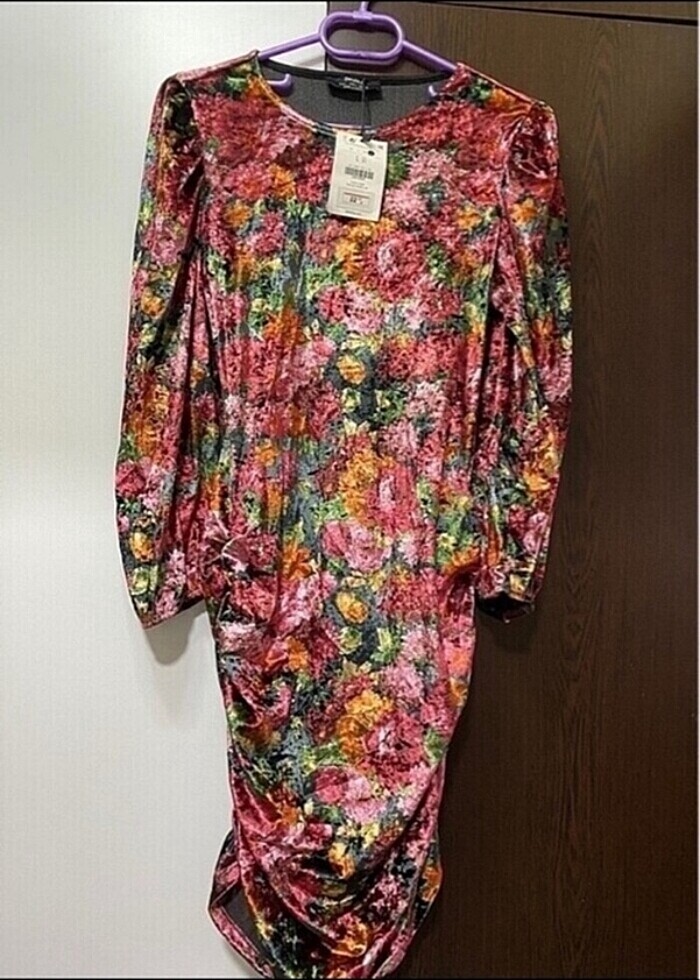 ÇİÇEKLİ MEZUNİYET ELBİSESİ - Görsel 2