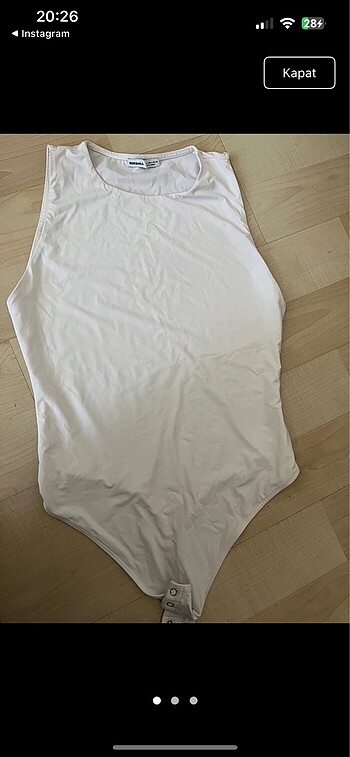 BERSHKA CITCITLI BEYAZ BODY
