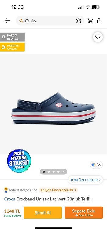 Crocs ORJİNAL CROCS TERLİK