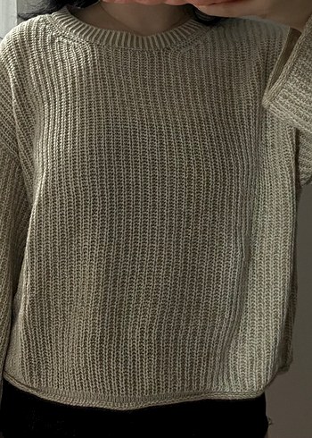 Bej Örgü Kadın Kazak - Görsel 3