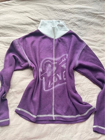 vintage mor bogazli crop kazak