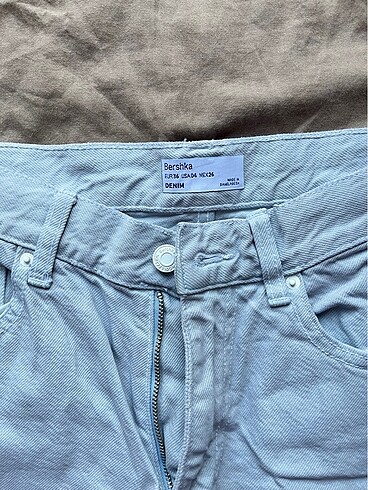 36 Beden bershka, desenli baggy jean