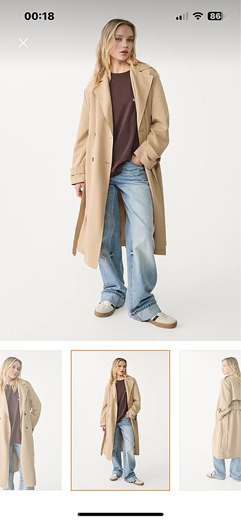 s Beden Stradivarius trençkot
