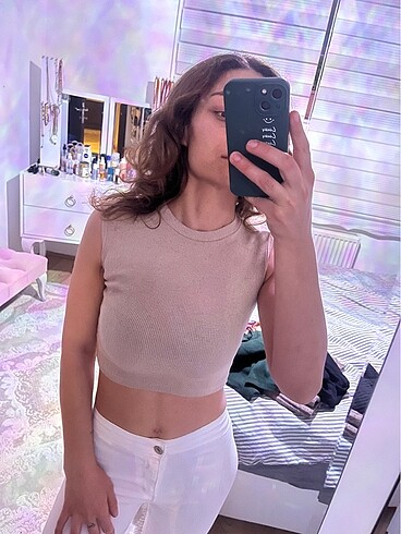 Kadın crop bluz